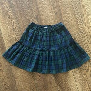 NWT Crewcuts holiday green plaid pull on skirt size M (8-9)